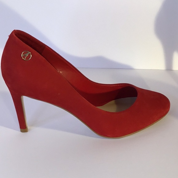 Ateliermix Red velvet Heels Pumps Women size 6 - Picture 7 of 16